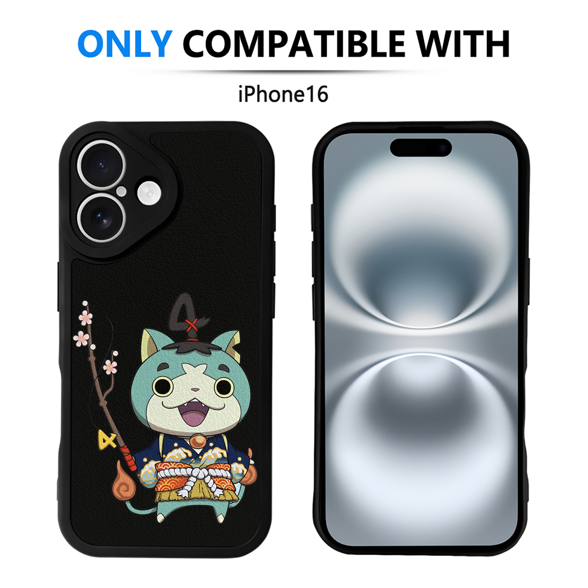 （画像用） 妖怪ウォッチ Yo-kai Watch 【iPhone 16シリーズ対応】シリコンスマホケース（レザー調） 材質：シリコン
